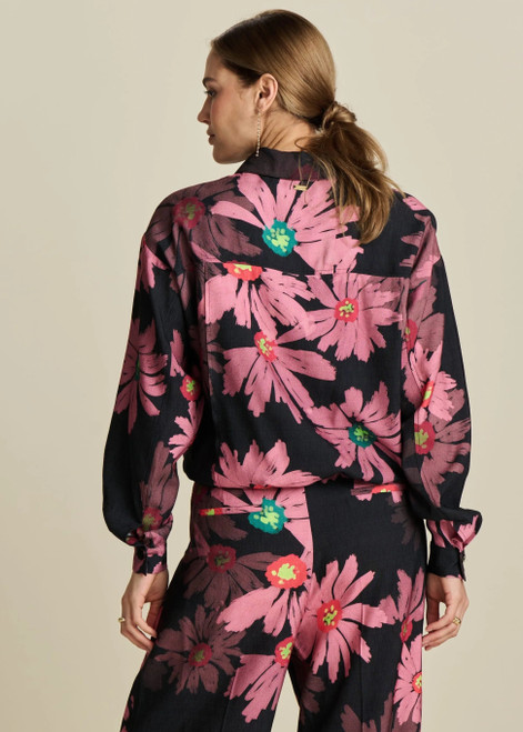 POM Blouse - Big Blooming Pink