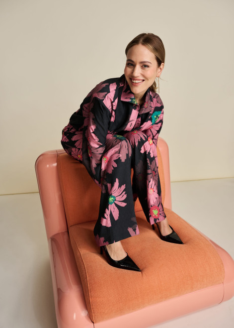 POM Blouse - Big Blooming Pink
