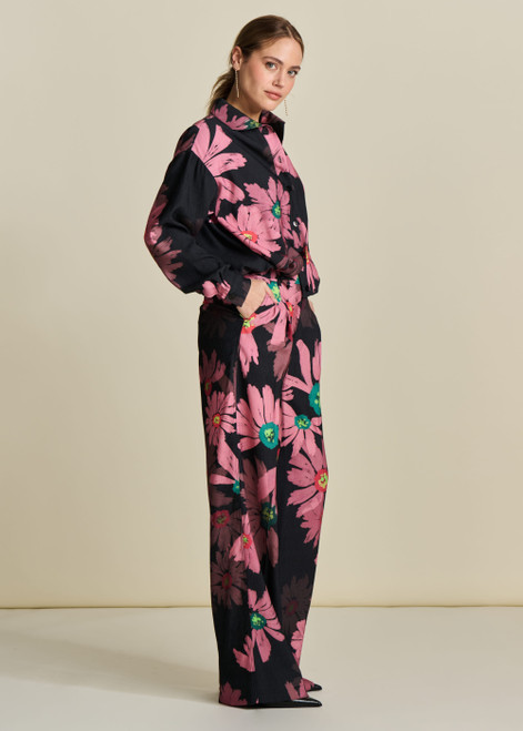 POM Pants - Big Blooming Pink