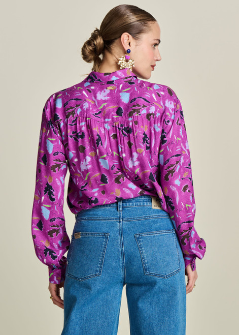 POM Blouse - Milly Featherfest Cactus Pink