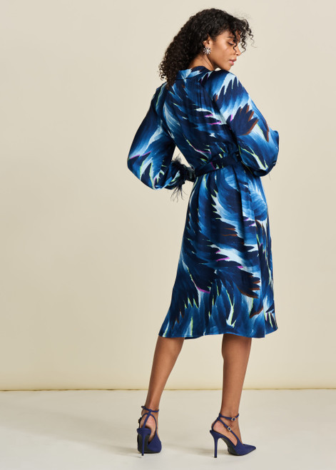 POM Dress - Jada Feathers Blue