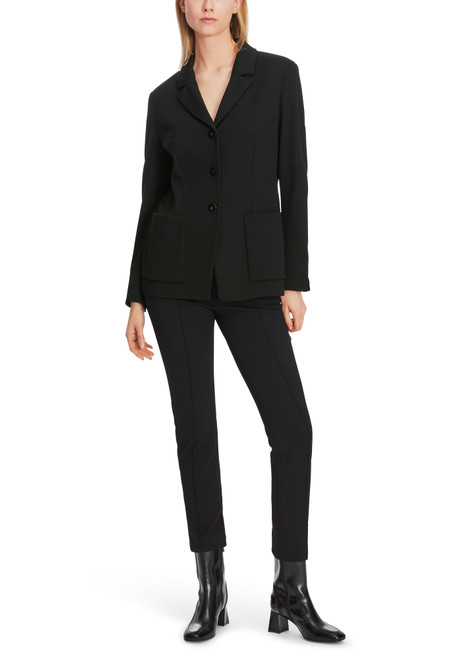 MARC CAIN Black Blazer With Structured Outer Material