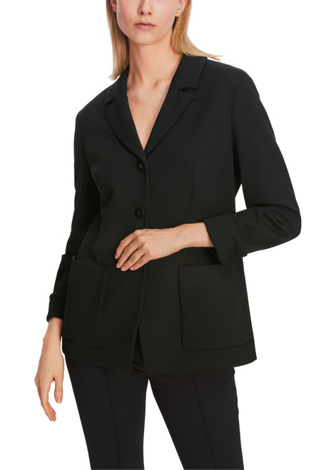 MARC CAIN Black Blazer With Structured Outer Material