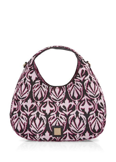 MARC CAIN Bright Rose Tan Handle Bag In Jacquard Knit | XCTJ05M61