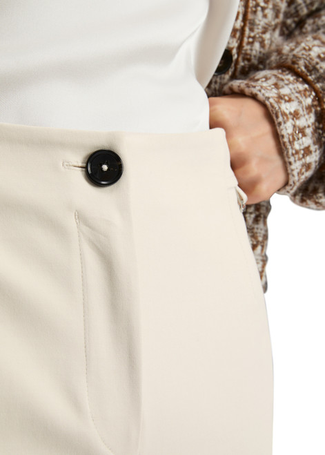 Marc Cain Smoke Split Trousers, Slim Fit, Ankle-Length, Slit Hem, Stretch Cotton.