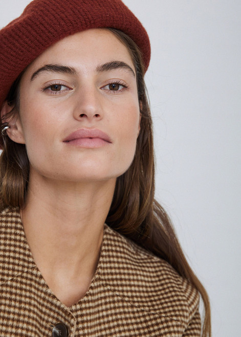 YERSE Sand Reversible Check Coat