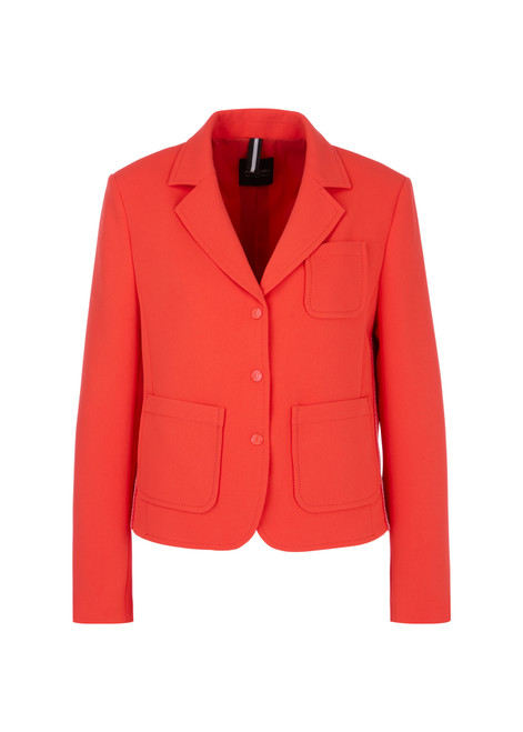 MARC CAIN Campari Solid Blazer With Patch Pockets | YS 34.01 W05 MARC CAIN Campari Solid Blazer With Patch Pockets | YS 34.01 W05