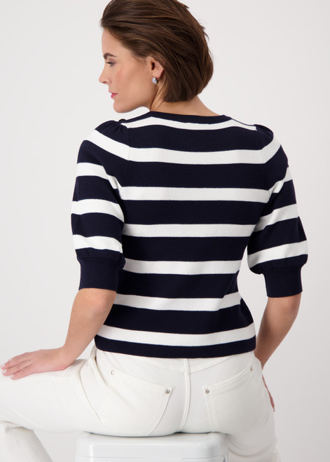 MONARI Deep Ocean Striped Striped Knitted Jumper | 409232 MONARI Deep Ocean Striped Striped Knitted Jumper | 409232