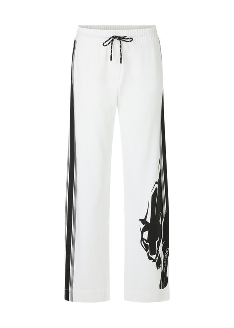 MARC CAIN SPORTS White And Black Washington Trousers With Leopard | YS 81.31 J51 MARC CAIN SPORTS White And Black Washington Trousers With Leopard | YS 81.31 J51