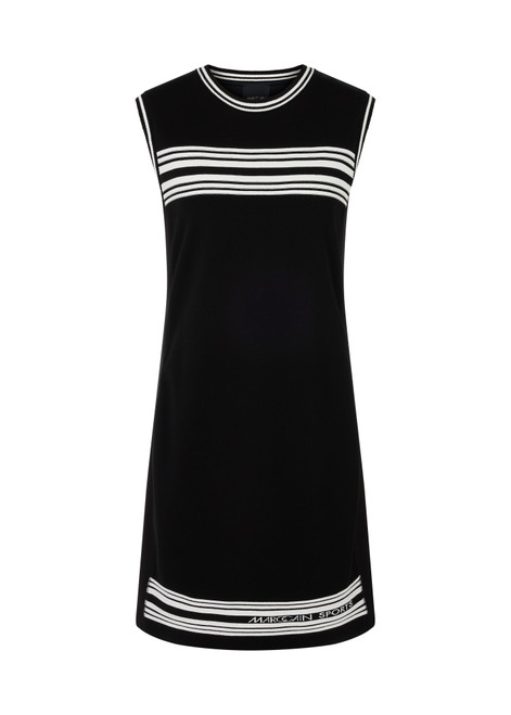 MARC CAIN SPORTS Black And White Rethink Together Sleeveless Dress | YS 21.04 M17 MARC CAIN SPORTS Black And White Rethink Together Sleeveless Dress | YS 21.04 M17