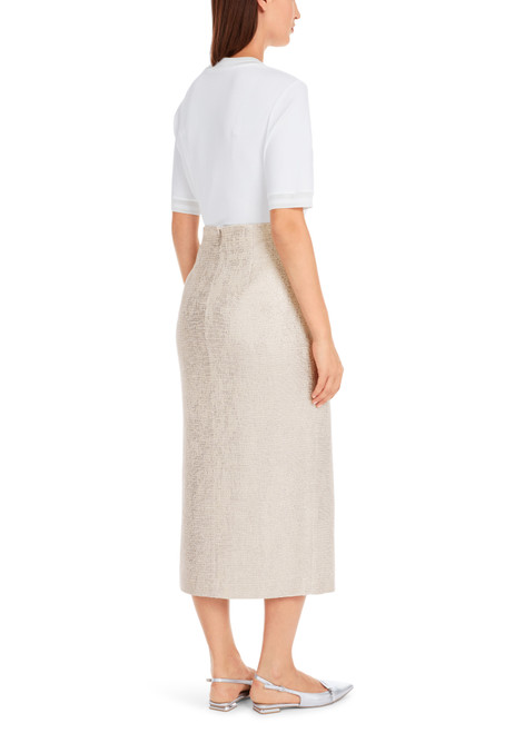MARC CAIN COLLECTIONS Silver Elegantly Shimmering Pencil Skirt | YC 71.19 W57