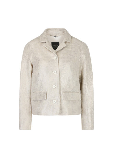 MARC CAIN COLLECTIONS Silver Jacket With Subtle Shimmer | YC 31.06 W57 MARC CAIN COLLECTIONS Silver Jacket With Subtle Shimmer | YC 31.06 W57