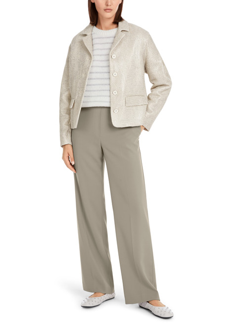 MARC CAIN COLLECTIONS Silver Jacket With Subtle Shimmer | YC 31.06 W57 MARC CAIN COLLECTIONS Silver Jacket With Subtle Shimmer | YC 31.06 W57