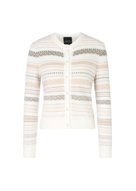 MARC CAIN COLLECTIONS Sage Powder Rethink Together Jacquard Cardigan | YC 39.06 M17 MARC CAIN COLLECTIONS Sage Powder Rethink Together Jacquard Cardigan | YC 39.06 M17