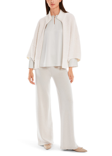 MARC CAIN ADDITIONS Off-White "Rethink Together" Short Cape | YA 14.01 M01