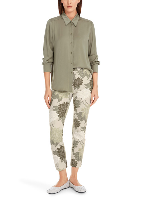 MARC CAIN COLLECTIONS Sage Powder Blouse In Viscose Crepe | YC 51.12 W01