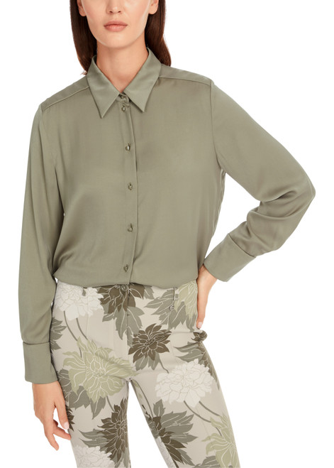 MARC CAIN COLLECTIONS Sage Powder Blouse In Viscose Crepe | YC 51.12 W01