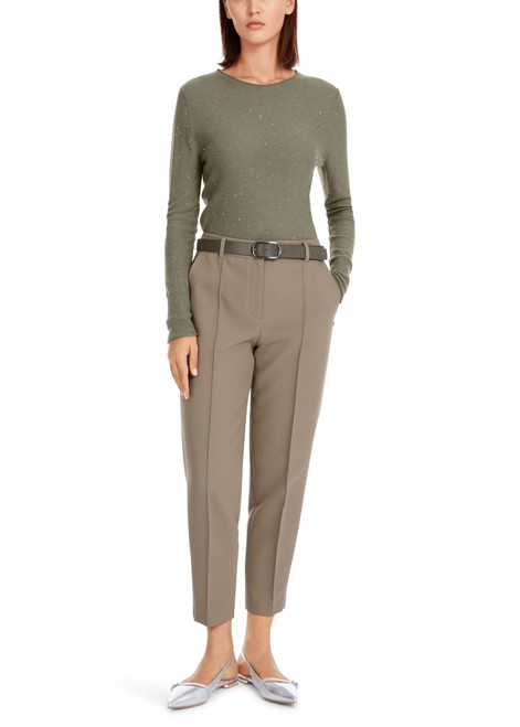 MARC CAIN COLLECTIONS Sage Powder Fordon Cropped Length Trousers | YC 81.10 W44 MARC CAIN COLLECTIONS Sage Powder Fordon Cropped Length Trousers | YC 81.10 W44