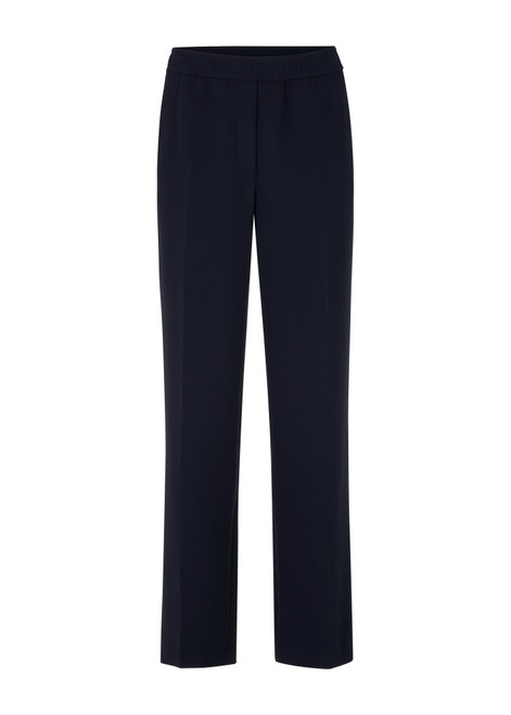 MARC CAIN SPORTS Navy Solid Pull-On Trousers Washington | YS 81.13 W05 MARC CAIN SPORTS Navy Solid Pull-On Trousers Washington | YS 81.13 W05