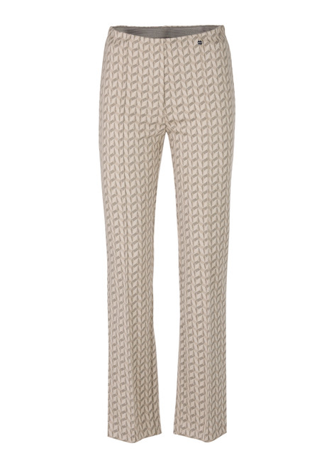 MARC CAIN COLLECTIONS New Pearl Melange Fatsa Jersey Jacquard Trousers | YC 81.50 J19 MARC CAIN COLLECTIONS New Pearl Melange Fatsa Jersey Jacquard Trousers | YC 81.50 J19