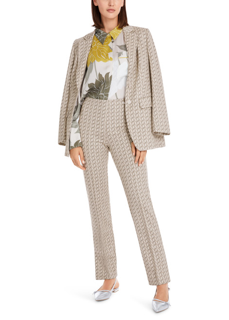 MARC CAIN COLLECTIONS New Pearl Melange Fatsa Jersey Jacquard Trousers | YC 81.50 J19 MARC CAIN COLLECTIONS New Pearl Melange Fatsa Jersey Jacquard Trousers | YC 81.50 J19