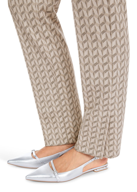 MARC CAIN COLLECTIONS New Pearl Melange Fatsa Jersey Jacquard Trousers | YC 81.50 J19