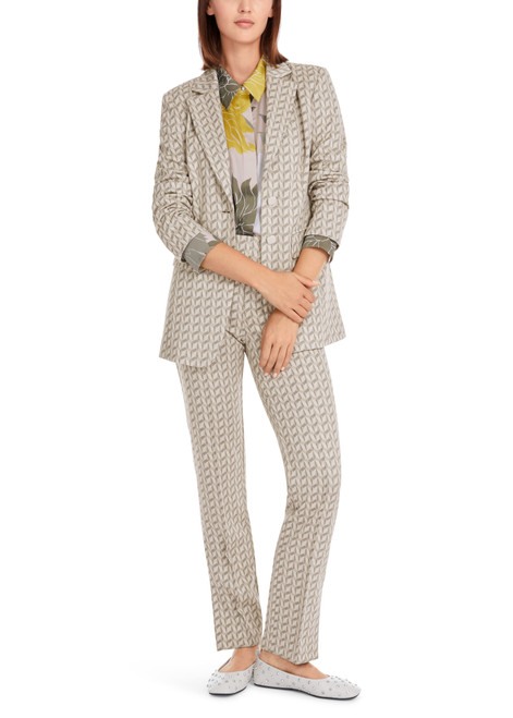 MARC CAIN COLLECTIONS New Pearl Melange Blazer In Graphic Jersey Jacquard | YC 34.16 J19 MARC CAIN COLLECTIONS New Pearl Melange Blazer In Graphic Jersey Jacquard | YC 34.16 J19