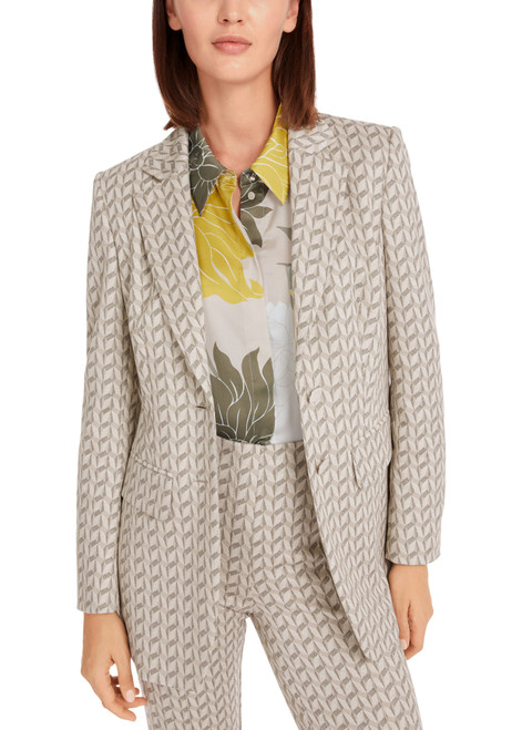 MARC CAIN COLLECTIONS New Pearl Melange Blazer In Graphic Jersey Jacquard | YC 34.16 J19