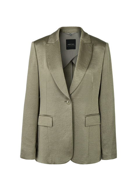 MARC CAIN COLLECTIONS Sage Powder Hammered Satin Blazer | YC 34.23 W46 MARC CAIN COLLECTIONS Sage Powder Hammered Satin Blazer | YC 34.23 W46