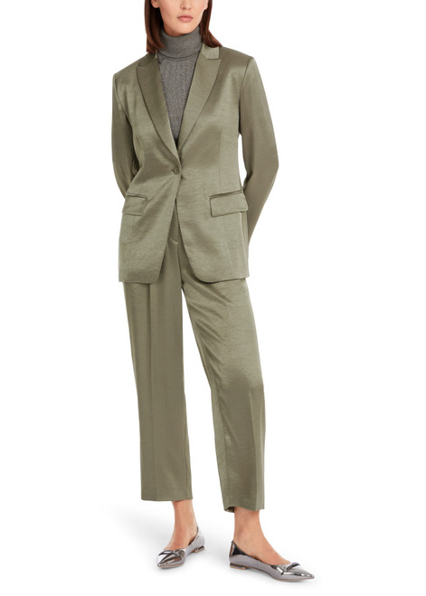 MARC CAIN COLLECTIONS Sage Powder Hammered Satin Blazer | YC 34.23 W46 MARC CAIN COLLECTIONS Sage Powder Hammered Satin Blazer | YC 34.23 W46