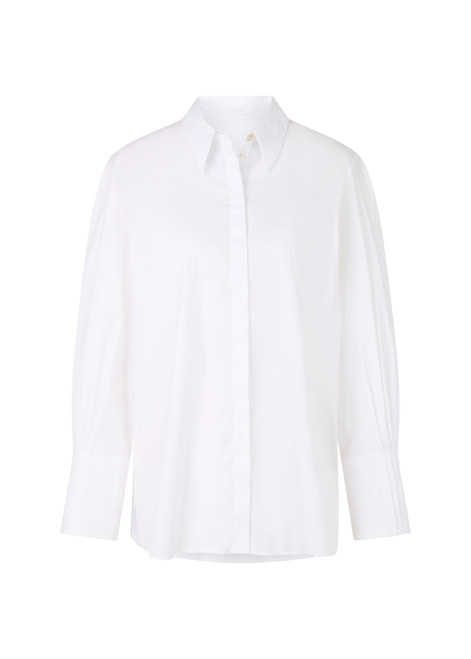MARC CAIN COLLECTIONS White Elegant Blouse With Pleat Details | YC 51.10 W71 MARC CAIN COLLECTIONS White Elegant Blouse With Pleat Details | YC 51.10 W71