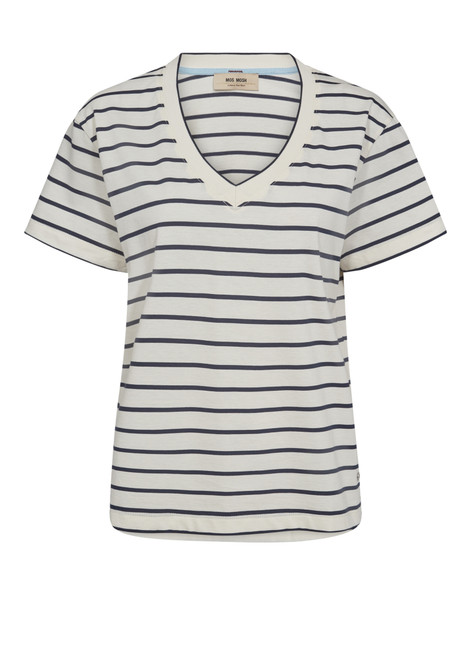 MOS MOSH Spellbound Mmnani V-Ss Stripe Tee | 168630