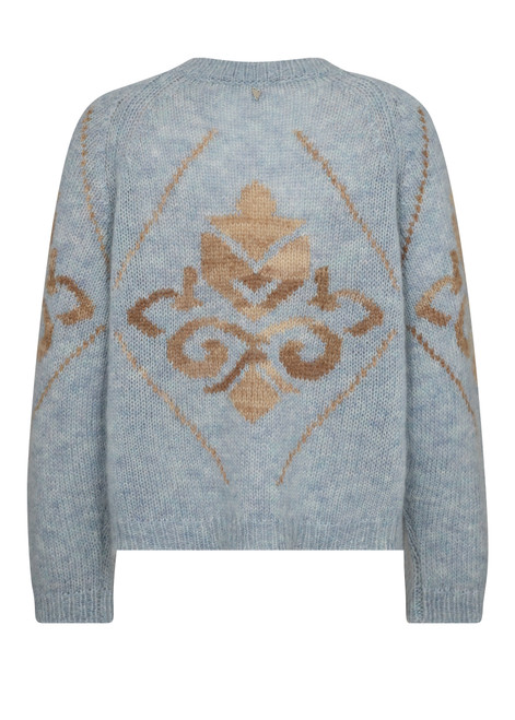 MOS MOSH Skyway Daya Mohair Intarsia Knit | 169470 MOS MOSH Skyway Daya Mohair Intarsia Knit | 169470