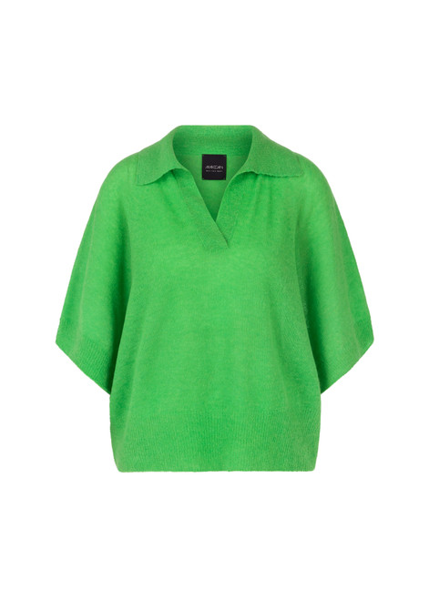 MARC CAIN SPORTS Dark Apple Green Polo Shirt  Knitted In Germany | YS 53.02 M01