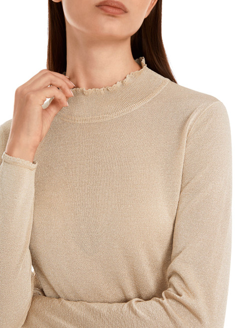 MARC CAIN ADDITIONS Gold Jumper With Glitter - Knitted In Germany | YA 41.03 M06