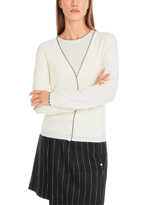 MARC CAIN COLLECTIONS Off-White Rethink Together Knitted Cardigan | YC 39.10 M77