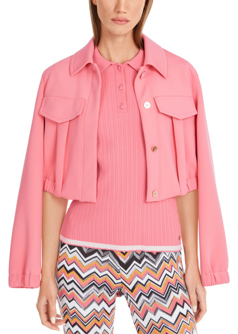 MARC CAIN COLLECTIONS Bright Candy Pink Polo Shirt - Knitted In Germany | YC 53.02 M31