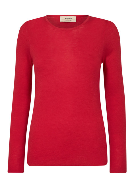 MOS MOSH Chinese Red Mmbouch O-Neck Knit | 168080