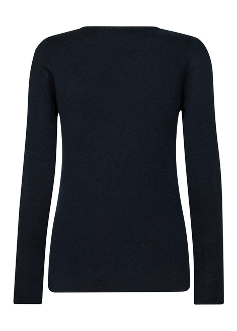 MOS MOSH Salute Navy Mmbouch O-Neck Knit | 168080