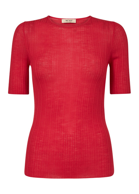 MOS MOSH Chinese Red Mmbouch Rib Ss Knit | 168090