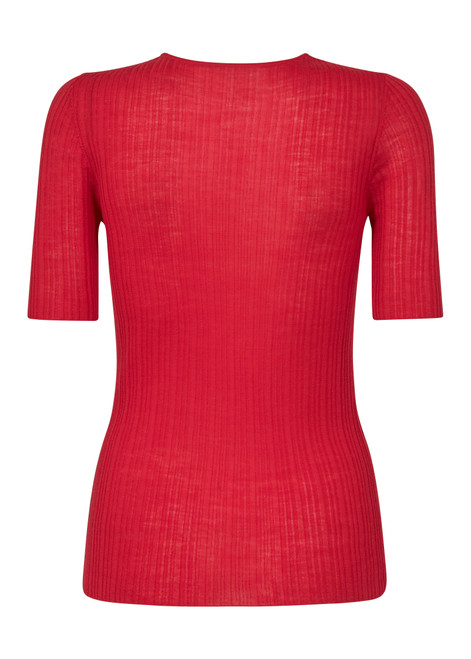 MOS MOSH Chinese Red Mmbouch Rib Ss Knit | 168090