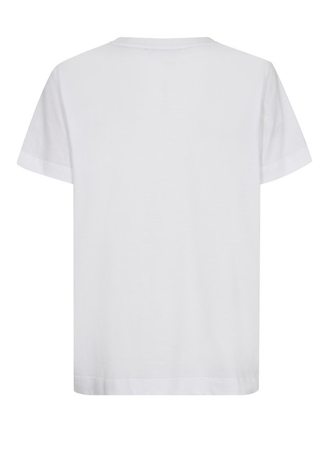 MOS MOSH White Mmhallin O-Ss Deco Tee | 168110 MOS MOSH White Mmhallin O-Ss Deco Tee | 168110