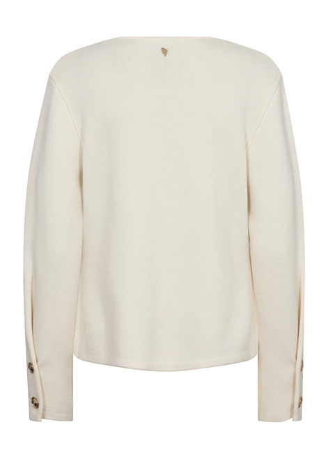 MOS MOSH Ecru Mmtaegan Knit Cardigan | 168790 MOS MOSH Ecru Mmtaegan Knit Cardigan | 168790