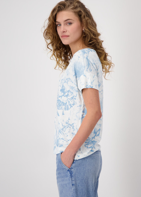 MONARI Blue T-Shirt With Floral Print | 409173