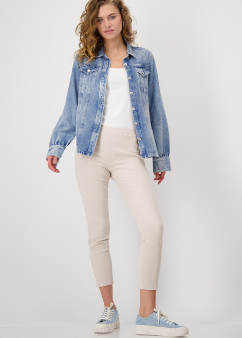 MONARI Beige Jeggings With Elasticated Waistband | 409516