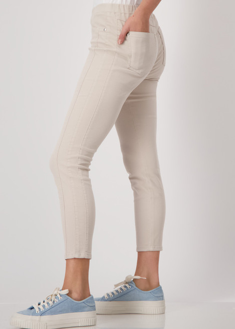 MONARI Beige Jeggings With Elasticated Waistband | 409516