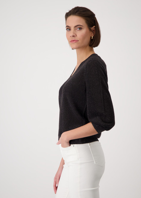 MONARI Brown Knitted Jumper With Rice Grain Pattern | 409248