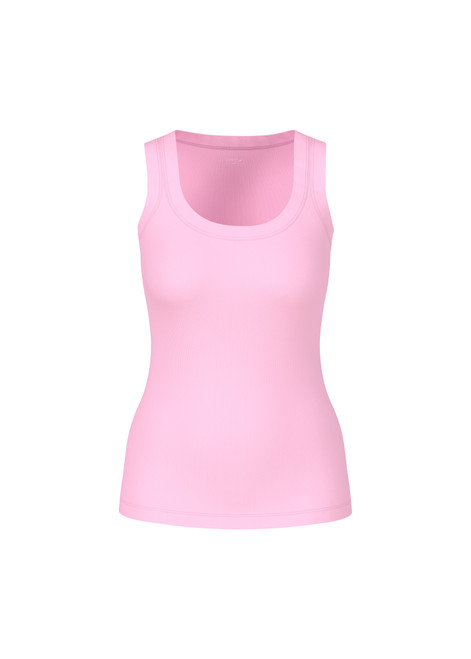 MARC CAIN SPORTS Fresh Pink Sleeveless Top In Cotton Rib | YS 61.25 J50 MARC CAIN SPORTS Fresh Pink Sleeveless Top In Cotton Rib | YS 61.25 J50