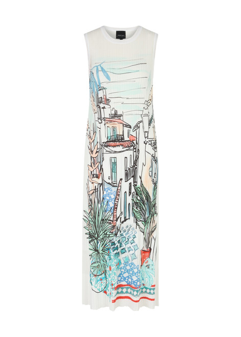 MARC CAIN COLLECTIONS Off-White Knitted In Germany Sleeveless Dress | YC 21.56 M38 MARC CAIN COLLECTIONS Off-White Knitted In Germany Sleeveless Dress | YC 21.56 M38