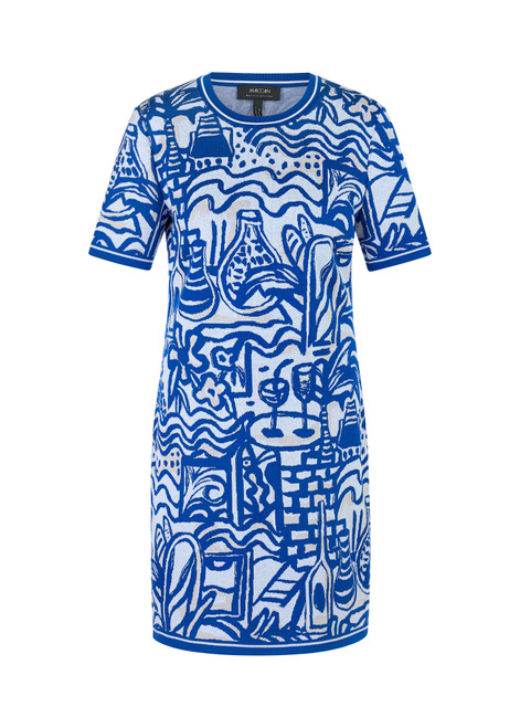 MARC CAIN COLLECTIONS Gentian Rethink Together Patterned Dress | YC 21.58 M44 MARC CAIN COLLECTIONS Gentian Rethink Together Patterned Dress | YC 21.58 M44